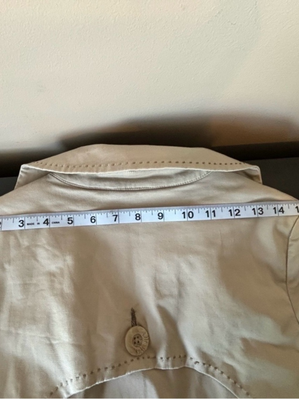 Talula Sz S Cotton Fall Decorative Khaki Trench Coat By Aritzia - Picture 13 of 13